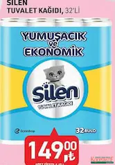 SİLEN TUVALET KAĞIDI 32'Lİ indirimli fiyat SİLEN TUVALET KAĞIDI 32'Lİ fiyat ve kampanya bilgisi